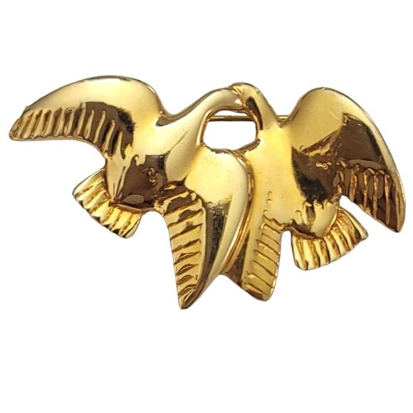 Nina Ricci Gold Tone Doves Brooch Pin, Signed M832 - Etsy Nina Ricci Gold Tone Doves Brooch Pin, Signed M832